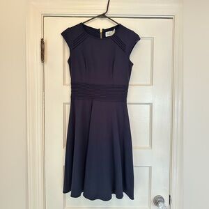 Eliza J Navy A-line Ponte dress